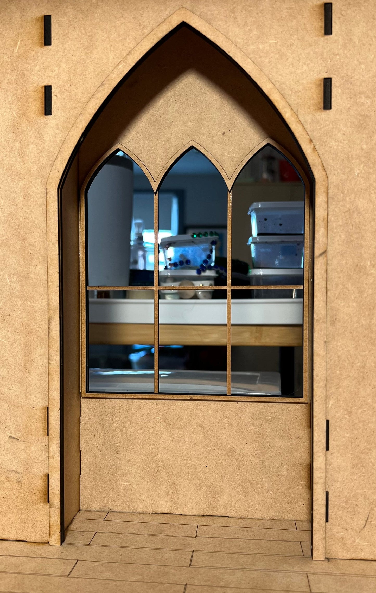 1:12 Scale DIY Dollhouse Room Box Kit – Laser Cut MDF – Perfect for a Church, Mini Witch’s Den or a Study