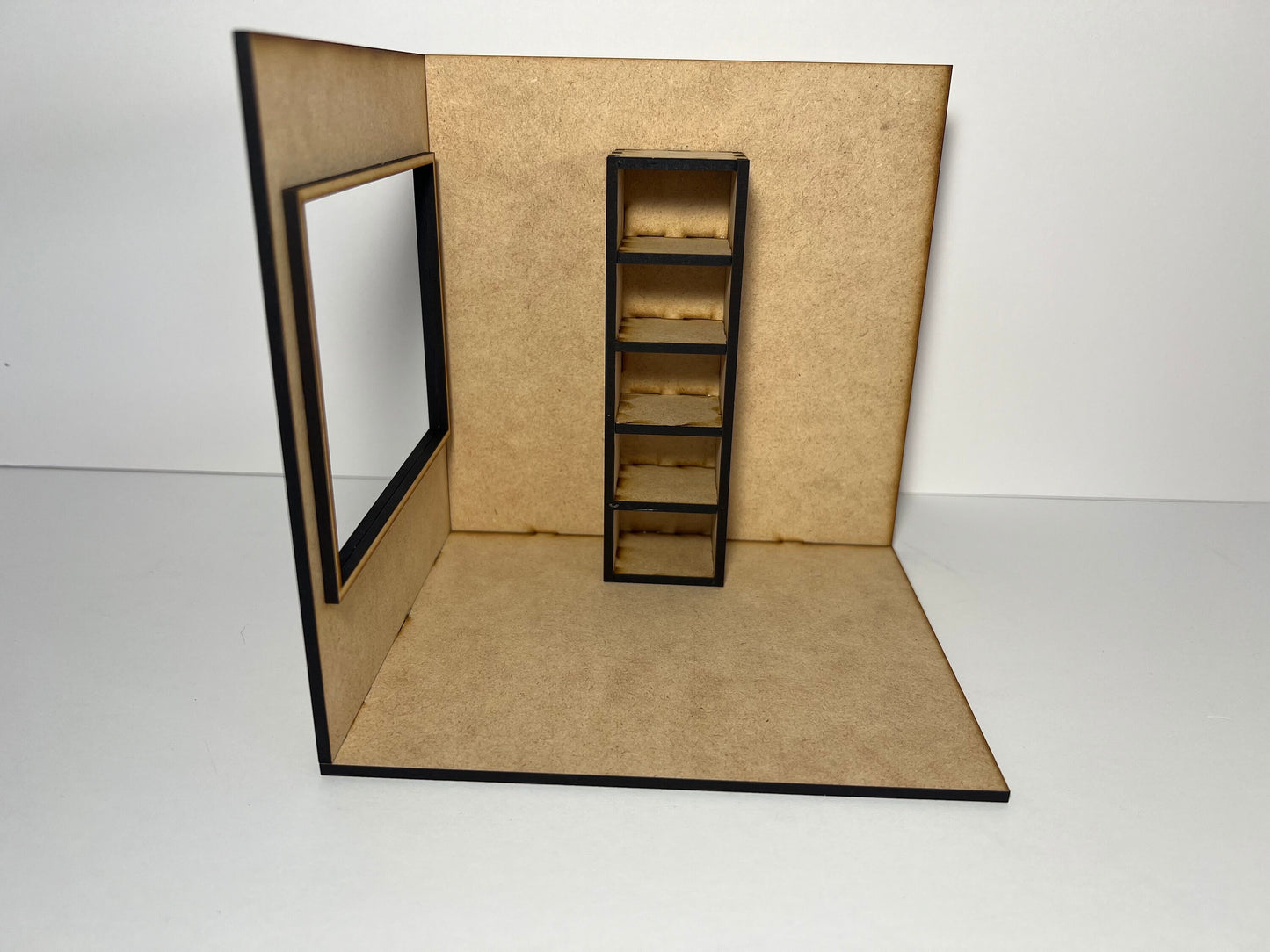 1:24 Large window and shelf Dollhouse Room box KIT