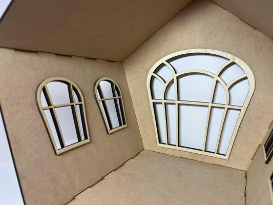 1:12 Wonky Arch Window Dollhouse Room box KIT