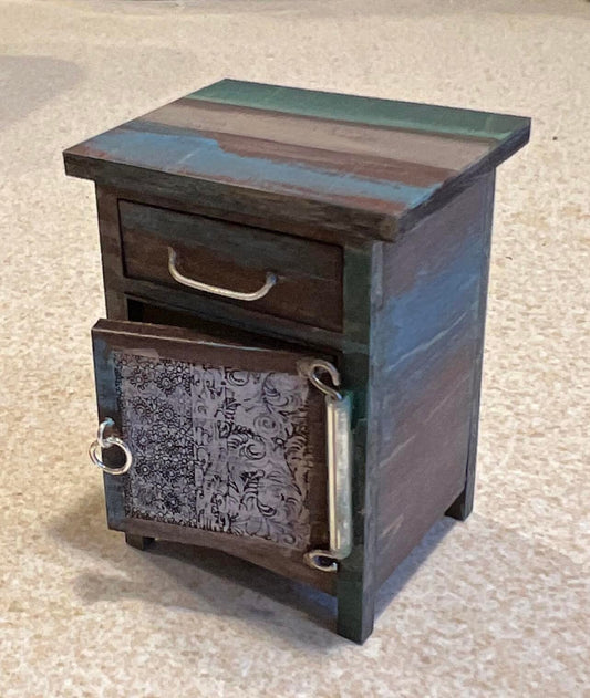 1:12 Dollhouse miniature Cabinet KIT Lasercut, One inch scale 1 Drawer 1 Door Accent Cabinet DIY