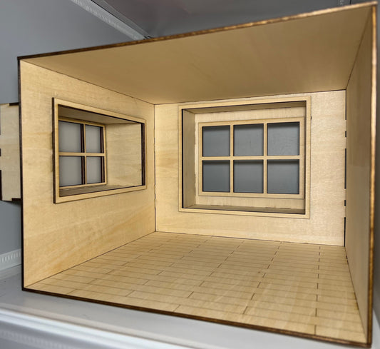 1:12 Dollhouse Roombox with Window Seat KIT
