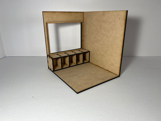 1:24 Large window and shelf Dollhouse Room box KIT