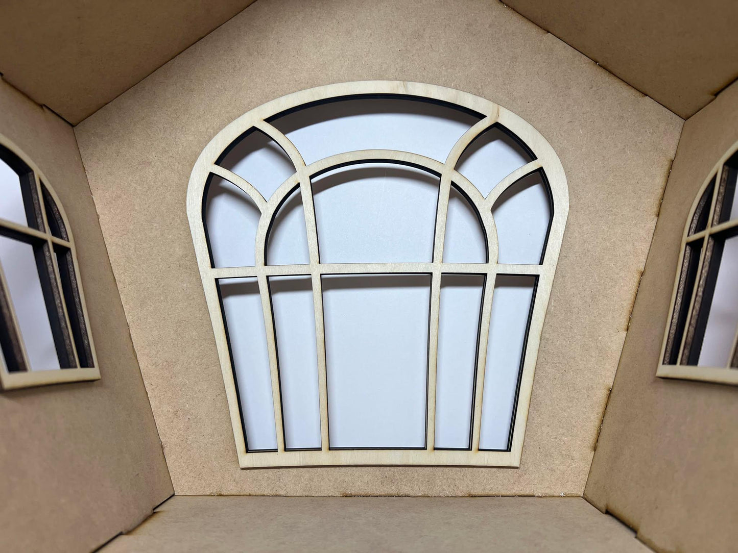 1:12 Wonky Arch Window Dollhouse Room box KIT