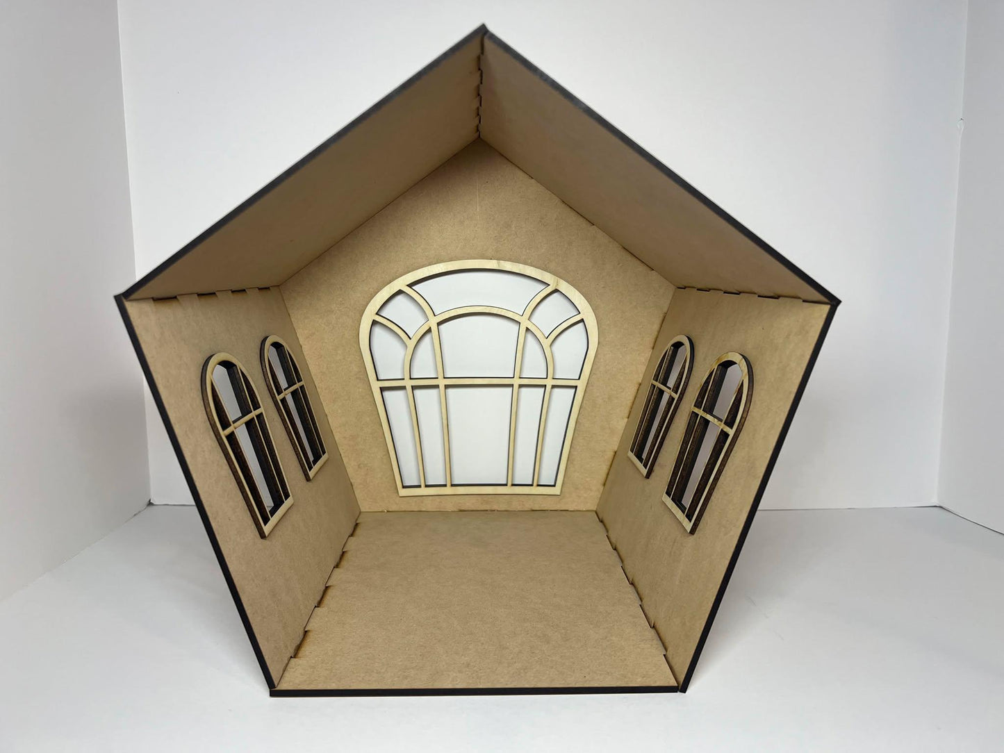 1:12 Wonky Arch Window Dollhouse Room box KIT